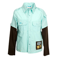 england Rugby Layered Shirt - Aqua - Kids.