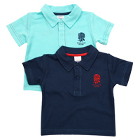 england Rugby Twin Pack Polo Shirts - Navy/Aqua