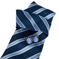 england RugbyCufflink and Tie Slide Set Pale Blue.