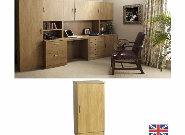 Home Office Furniture - Fully Assembled - Cupboard - English Oak - Wood Handles - Adjustable Shelf - Wood Effect... FOR USE IN: study bedroom lounge conservatory WE ALSO MAKE: cupboard plan chest hide