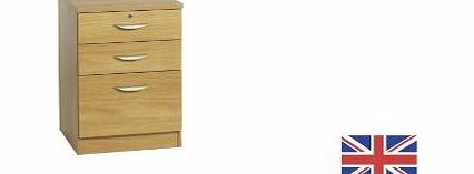Home Office Furniture - Fully Assembled - Filing Cabinet - English Oak - Wood Handles - Three Drawer - Wood Effect... FOR USE IN: study bedroom lounge conservatory WE ALSO MAKE: cupboard plan chest hi