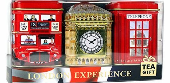 English Tea Mini Caddy Gift Set ``London Experience``, 3 x 20g/25g Tea Caddies (Qty: 1 Pack)- 1277