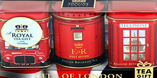 ``Mini Caddy Gift Set- City of London``, Traditional English Teas in Mini Caddies - 1063