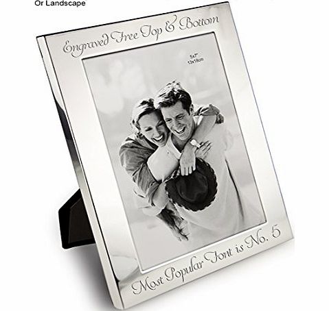 Engrave It Online Personalised 6`` X 4`` Silver Photo Frame ENGRAVED FREE - UNLIMITED FREE ENGRAVING