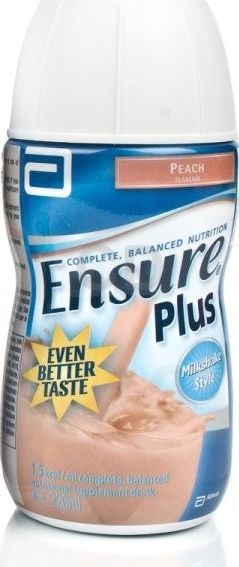 Ensure, 2102[^]0070856 Plus Milkshake Peach - 12 Pack