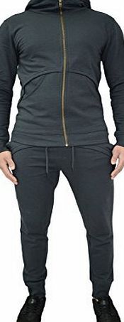 ENTT Mens Designer Tracksuit Fleece Skinny Slim Joggers Pants Bottoms amp; Zipper Hooded Jacket Hoody Sweat Top 2 Styles 6 Colours