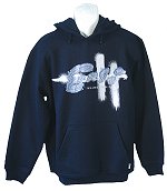 Brand Denim Hooded Sweatshirt Dark Navy Size XX-Large