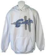 Enyce Brand Denim Hooded Sweatshirt White Size X-Large