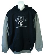 E-96 Hooded Sweatshirt Black Size X-Large