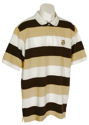 Stripe Polo Cream/Brown