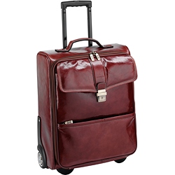 Laptop trolley case in italian florence leather
