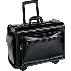 Leather pilot trolley case