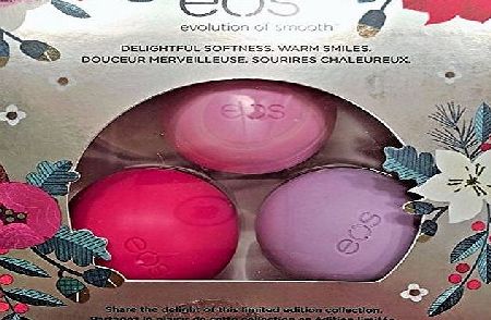 EOS Holiday 2016 Limited Edition Lip Balm Honey Apple, Passion Fruit amp; Wildberry