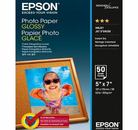 Epson 13 x 18 cm Glossy Photo Paper (Pack of 40)