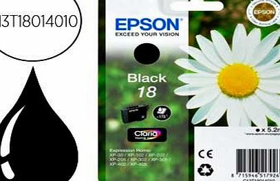 Epson C13T18014010 - 18 - Black - original - ink cartridge - for Expression Home XP-212, 215, 225, 312, 315, 322, 325, 412, 415, 422, 425