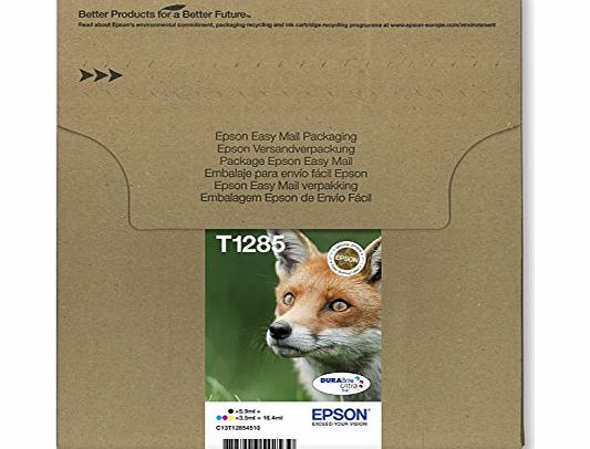 Fox T1285 DURABrite 4 Colours Ultra Ink Easy Mail Pack Multipack Cartridges
