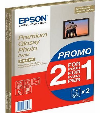 Premium Glossy Photo Paper/A4 2 x 15sh (1 Plus 1)