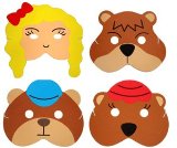 EQD Ltd Teaching Resource Sack - Goldilocks and the 3 Bears Story Play Mask Set