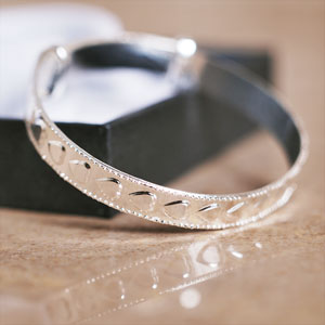 Baby Silver Plated Christening Bangle