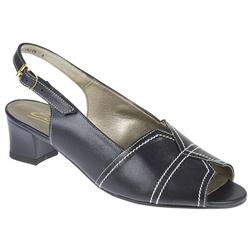 Female Alicia Leather Upper Casual Sandals in Navy