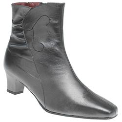 Female Arianne Leather Upper Comfort Ankle Boots in Black, Brown