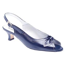 Equity Female Santiago Leather Upper Comfort Sandals in Navy, Stone