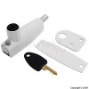 Era White Universal Window Press Bolt With Cut Key