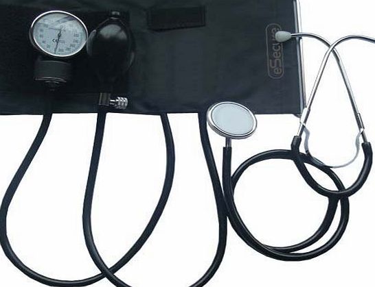 eSecure - Aneroid Sphygmomanometer Blood Pressure Monitor Meter   Free Stethoscope