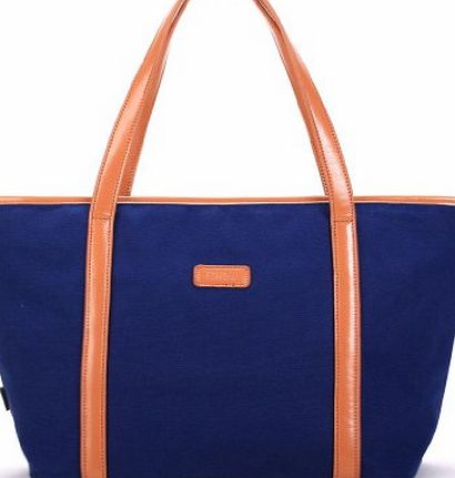 Eshow Womens Casual Canvas Shoulder Tote Bag, Blue