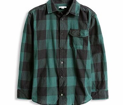 Esprit Boys 104EE6F001 Checkered Shirt, Black, 12 Years (Manufacturer Size:Medium)