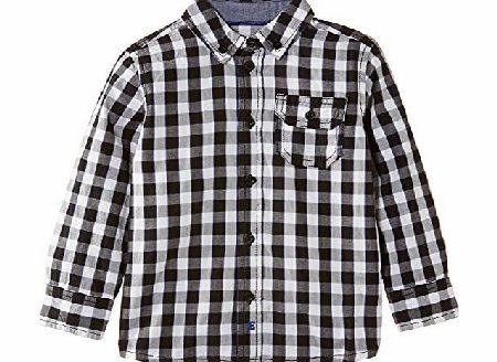 Esprit Boys 114EE8F001 Checkered Shirt, Black, 8 Years (Manufacturer Size:128 )