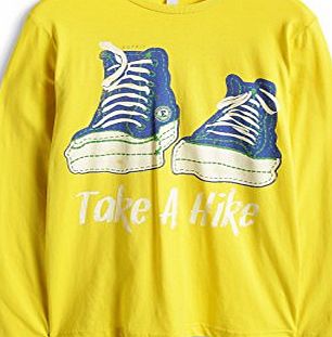 Esprit  Boys 015EE8K010 Take a Hike TS T-Shirt, Boosted Yellow, 8 Years (Manufacturer Size:128 )