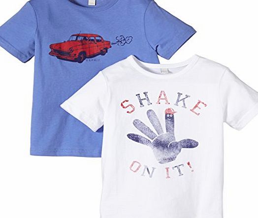 Esprit  Boys DP Set of 2 T-Shirt, Dolphin Blue, 6 Years (Manufacturer Size:116 )