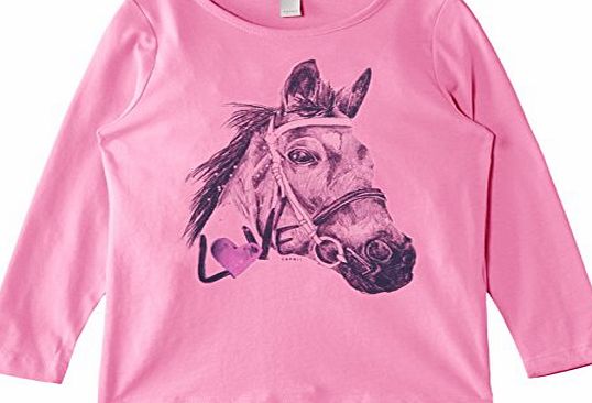 Esprit Girls 015EE7K004 Horse T-Shirt, Mallow Pink, 6 Years (Manufacturer Size:116 )