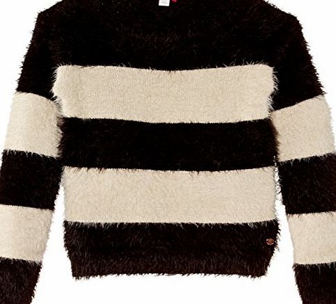 Girls 104EE5I004 Striped Jumper, Black, 9 Years (Manufacturer Size:X-Small)