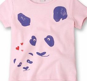 Esprit Girls Panda Print Short Sleeve T-Shirt Fruity Orange Melange 8-9 Years