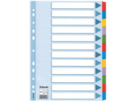 ESSELTE A4 12 part multicoloured mylar tabbed