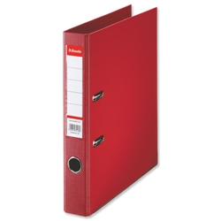 Esselte Lever Arch File PVC A4 Red Ref 48073
