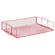 Mesh Letter Tray Pink