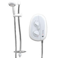 Essentials 10.8 Electric Shower White/Chrome Finish