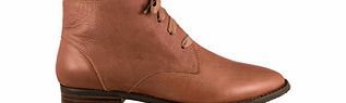 Esska Duke tan leather lace-up ankle boots