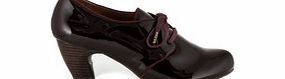 Esska Hanya aubergine patent leather shoes