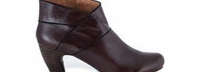 Honor dark brown leather ankle boots