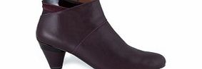 Lola aubergine leather and suede boots