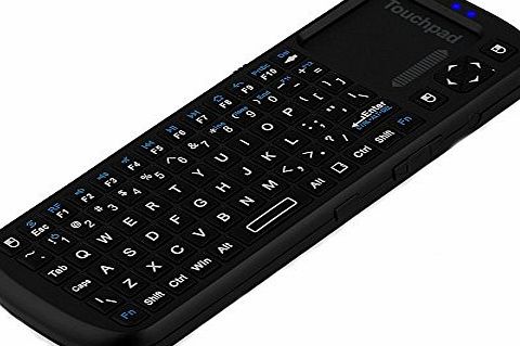 2.4G Mini Wireless QWERTY Keyboard- RF Keyboard Touchpad Mouse Combo- Handheld Keypad- for Smart TV Box/ Stick PS3 PC Laptop- with USB Dongle/ Receiver Come with AAA Battery