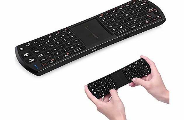 2.4GHz Mini QWERTY Wireless Keyboard Touchpad Fly Mouse Combo with USB receiver For Android TV Box PC Laptop