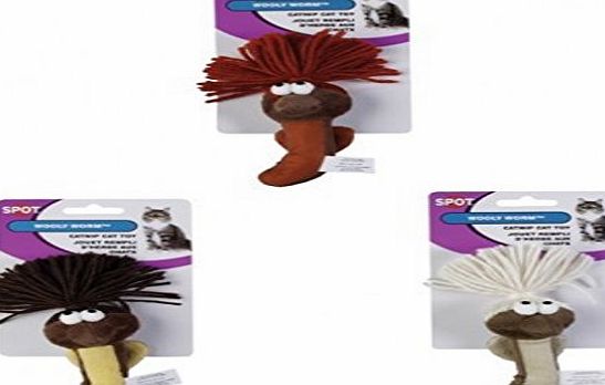 ETHICAL PET PRODUCTS (SPOT) Ethical Cat 688889 Wooly Worms Plush Toy - Assorted