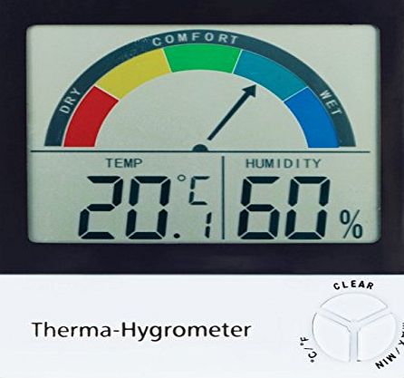 ETI Ltd Healthy living thermometer amp; hygrometer with comfort zone indication