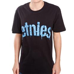 Boys Stencil Laced T-Shirt - Black
