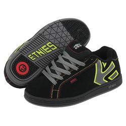 etnies Jnr Fader Skate Shoes - Black/Grey/Red